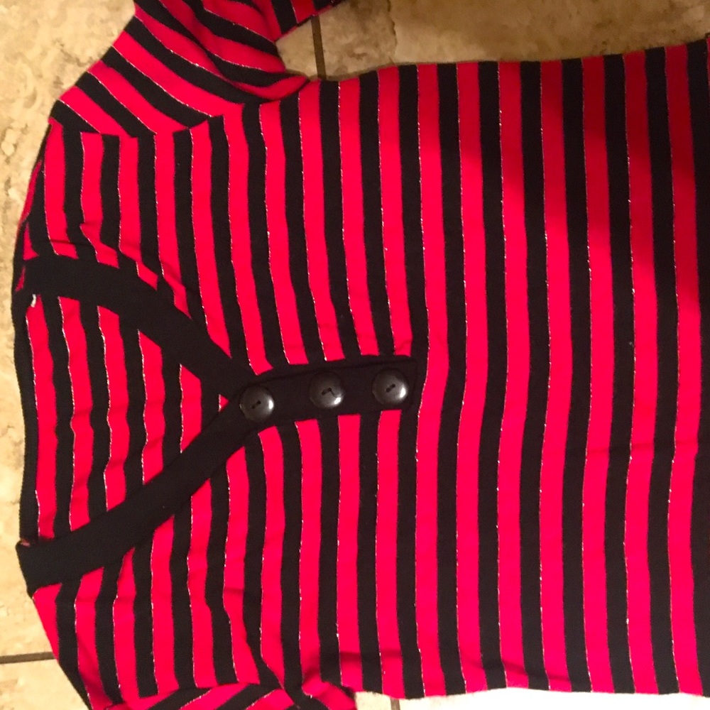 Pink and black striped shirt